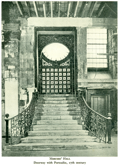 Mercers Hall Doorway+Portcullis grating